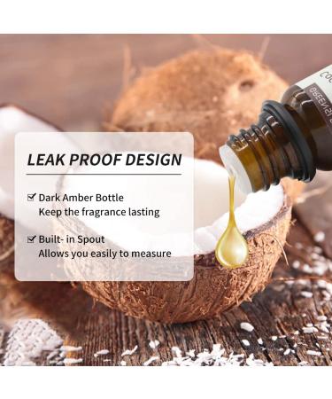 GREENSLEEVES Cocconut Essential Oil, 10ml Pure Plant-Based Fragrance Oil for Aromatherapy, Essential Oils for Diffuser, Air Freshener, Massage, Bath Bomb, Scented Candle Soap Making - Buy Online on GoSupps.com