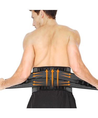 Trilink back ribbon back belt for men and women back belief for relieving pain back band lumbar vertebrae with reinforcement springs and double adjustment straps
