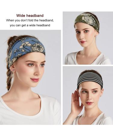 YONUF Boho Headbands 6-Pack for Women - Fashionable Wide Headband for Yoga and Workouts - Buy Online on GoSupps.com