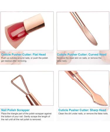 Professional Stainless Steel Cuticle Pusher and Cutter Set - 3 Pcs for Dead Skin Nail Cleaner, Pedicure & Manicure Tools - Buy Online on GoSupps.com
