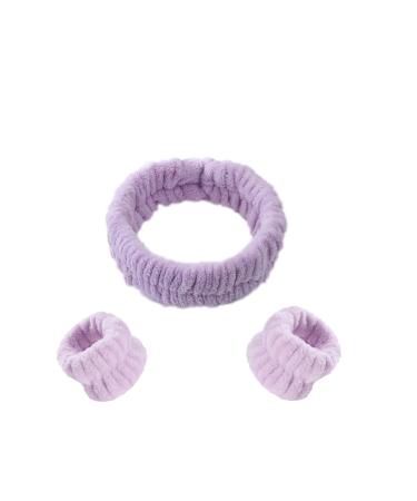 Face wash headband HUOJUCUN Spa headband Headband for Washing Face Face Wash Headband  Makeup Headband Spa Headband for Washing Face Makeup Headband for Washing Face Face Wash Headband(light purple)