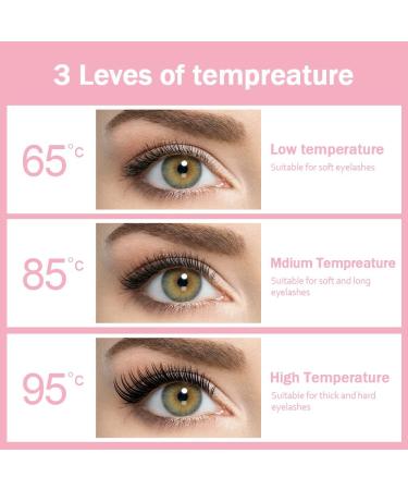 Valentine's Day Gift for Her - 3D Heated Eyelash Curler with USB Charging Intelligent Temperature Display & Three Speed Heating - Long Lasting Pink - Buy Online on GoSupps.com