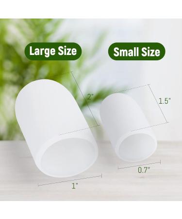 Buy Bukihome Silicone Toe Caps for Big Toe - 10 Pieces for Pain Relief from Hammer Toes Blisters & Calluses - Ideal for Runners - Small White - Buy Online on GoSupps.com