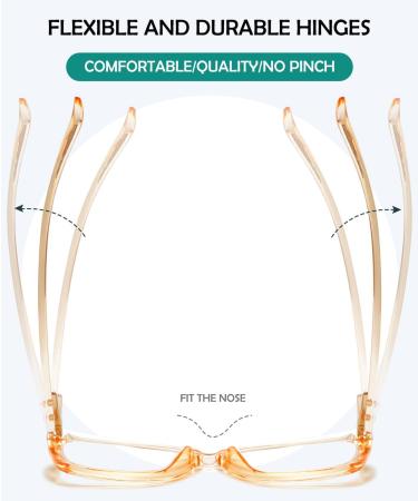 Koosufa Women's Large Cateye Anti-Blue Light Reading Glasses - Horn-Rimmed Anti-Tired 0.0 to 4.0 Strength Options - Stylish & Comfortable Eyewear for Fashionable Cat Lovers - Buy Online on GoSupps.com
