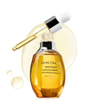 SKINN Luminous Facial Oil - Face Oil to Visibly Brighten  Firm  and Hydrate - Hydrating Oil for Anti-Aging and Dry Skin to Reduce Fine Lines  and Wrinkles - Vitamin C and Manuka Honey