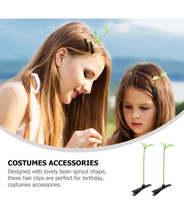 HANABASS 50pcs Bean Sprout Hair Clips - Cute Plant Hairpins for Women, Kids, Girls - Green Barrette Headwear for Home, School, Easter Party - Buy Online on GoSupps.com