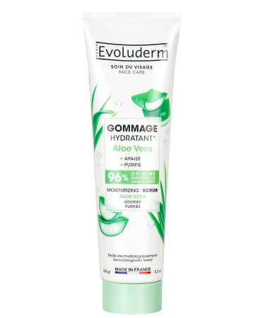 Evoluderm EVOLUDERM - Moisturizing Aloe Vera Scrub 150 ml - 96% Natural Origin - Vegan - Made in France