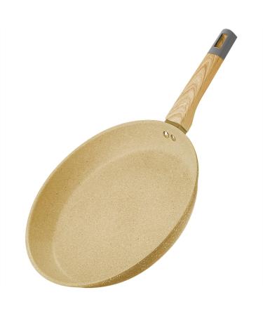 Frying Pan Kitchen Cookware Frying Pan Non-Stick Pot with Heat Resistant Wooden Handle Egg Ham Skillet Sauce Maker Kitchen Tools (Color : Frying Pan Sheet Size : 26x4.5cm)