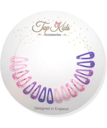 Topkids Accessories Small Mini Metal Hair Snap Clips Little Kids Toddler Baby Girls Children Women Clips Cute Clip Slides Gift Sectioning Clips Bendies Sleepies 3cm / 1.2" (16 Purple Patterns) - Buy Online on GoSupps.com