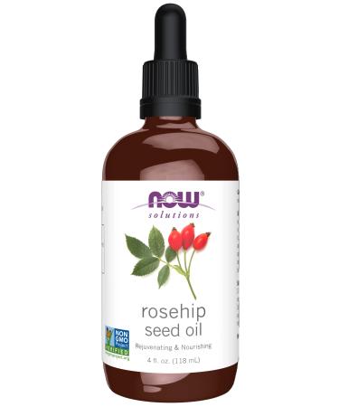 NOW Solutions  Rose Hip Seed Oil  100% Pure  Nourishing and Renewing  For Facial Care  Vegan  Child Resistant Cap  4-Ounce 4 Fl Oz (Pack of 1) Standard Packaging