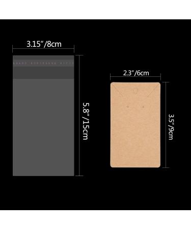 120 Pack Earring Holder Cards & Bags Set | Necklace Display Kraft Paper Tags for Ear Studs - Brown | TUPARKA - Buy Online on GoSupps.com