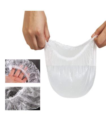 Xutong Disposable Shower Caps - 100pcs Transparent Elastic Band Caps for Home Spa Hotel & Hairdressers - International Shipping Available - Buy Online on GoSupps.com