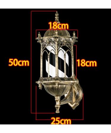 Barber Shop Pole Light Led Black White Stripes Illuminating Rotating Outdoor Waterproof Barber Shop Salon Sign Light Traditional Retro Waterproof Palace Wall Lamp - Buy Online on GoSupps.com