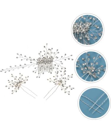 FRCOLOR 2 Sets Bridal Headwear Wedding Hair Clip Bridal Headpieces for Wedding Rhinestone Hair Headpiece Wedding Headdress Pearl Hair Pin Pearl Headpiece Comb Zinc Alloy Bride Rhinestones - Buy Online on GoSupps.com