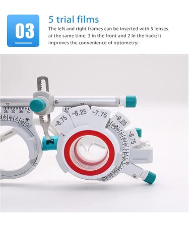 Adjustable Optical Test Frame | 48-80mm 360 Rotation Compatible with 5 Lenses | Ideal for Glass Businesses & Ophthalmology Centers - Buy Online on GoSupps.com