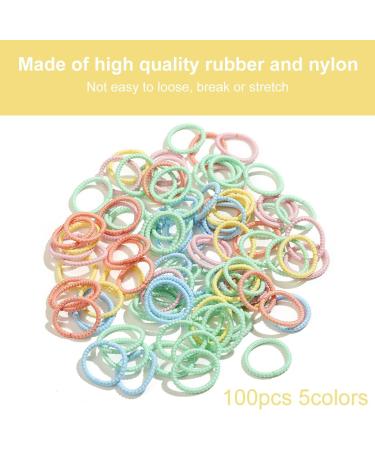 LuLiyLdJ 100pcs 2mm Candy Color Elastic Hair Bands for Baby Girls | Toddler Bobbles Accessories - Buy Online on GoSupps.com