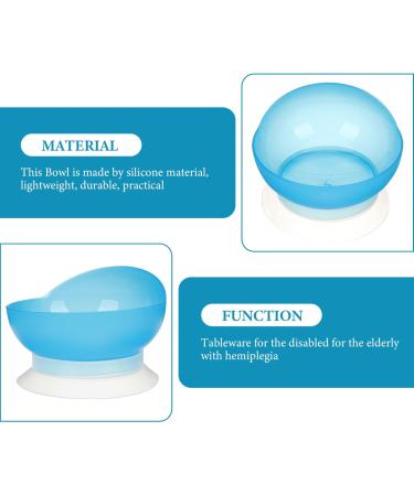 Suction Cup Bowl Silicone Scooper Bowl Suction Plate Disabled Person Bowl Self Feeding Bowl Elderly Assistant Dish for Handicapped Person - Buy Online on GoSupps.com