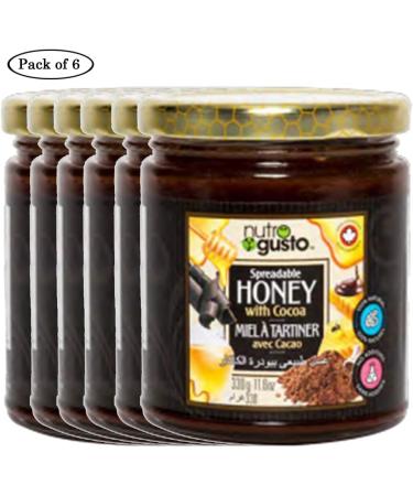 Nutro Gusto Honey Spread with Cocoa 330g (Pack of 6) - Buy Online on GoSupps.com
