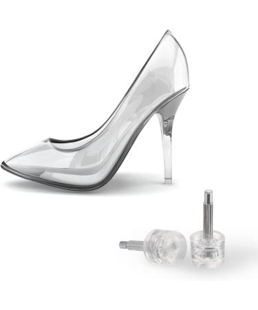 sourcing map 5 Pairs TPU High Heel Tips Shoes Replacement Tap Caps for Women High Heel Shoes 3mm Pin 8mm Round Shape Heel Repair Caps Transparent - Buy Online on GoSupps.com