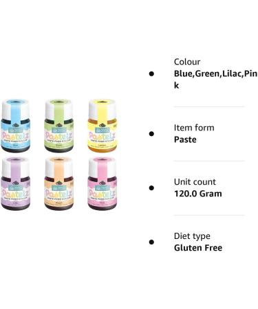 Squires Kitchen PASTELZ Pastel Food Colouring Paste Popular Colours 6 Set Perfect for Buttercream Sugarpaste Modelling Pastes Fondant Royal Icing Cake Mixes and more! Popular 6 Set - Buy Online on GoSupps.com