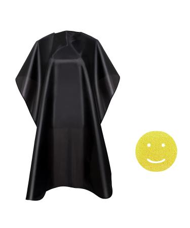 NOOA Waterproof Barber Cape - Haircut Cape for Men, Unisex Black Hair Cutting Cape with Adjustable Neck Size, 41.5 x 58 inches Hairdresser Cape for Hair Treatment - Cutting/Coloring/Perming 1 Pack(black)