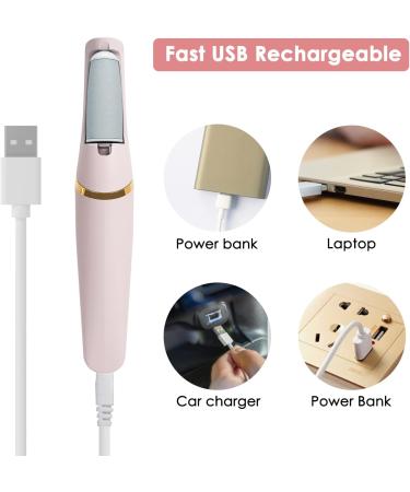 Jooayou Electric Foot Callus Remover | Rechargeable & Waterproof | 2 Roller Heads | 2 Speed | Professional Pedicure Set for Cracked Heels - Buy Online on GoSupps.com