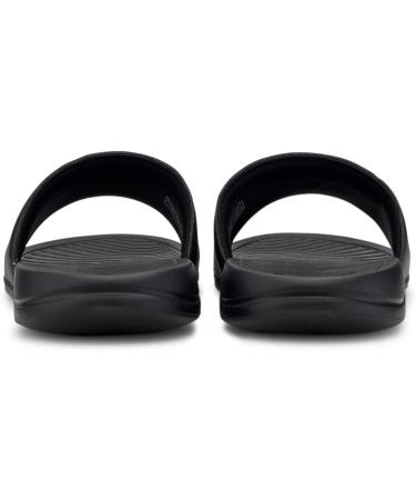 PUMA Unisex Adults Popcat 20 Slide Sandals - 43 EU | Black & White Comfort for All | International Shipping Available - Buy Online on GoSupps.com