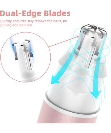 Rechargeable Ear and Nose Hair Trimmer for Men and Women - Painless Facial Hair Removal Tool in Pink - Buy Online on GoSupps.com