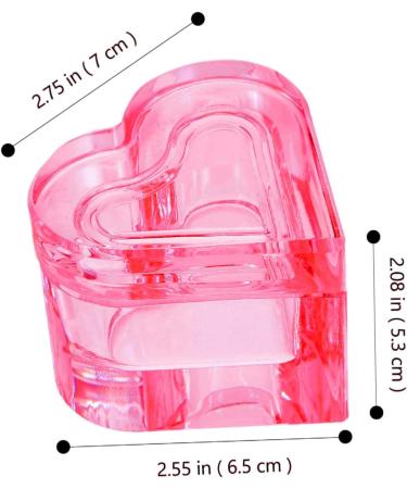 Beavorty Dappen Dish for Acrylic Nails Glass Crystal Cup with Lid Mini Heart Glass Nail Dish Nail Art Liquid Holder Acrylic Liquid Powder Glass Cup Nail Crystal Bowl Pink Dappen Dish - Buy Online on GoSupps.com