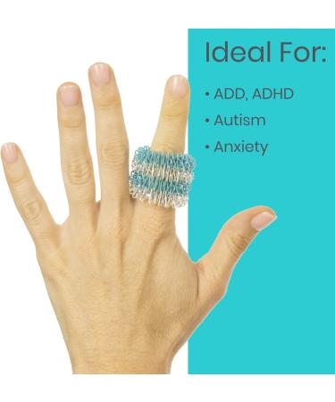 Vive Spiky Sensory Rings (12-PK) - Fidget Anti-Anxiety Acupressure Set for Stress Relief - Spiky Spinner for Finger Stimulation - Ideal for Men, Women, Adults, Girls - Calming Massage Toys - Buy Online on GoSupps.com