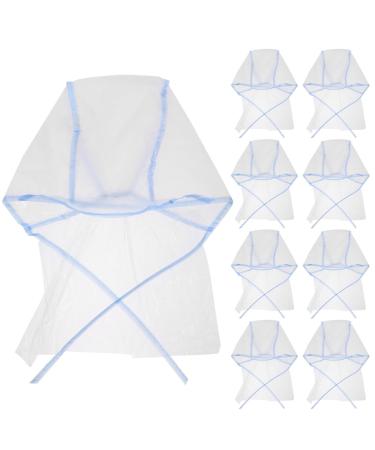 Hemobllo Lot de 12 Bonnets de M ches Jetables Bleus sans Crochet Film Imperm able Prot ge-Nuque Taille Unique Accessoire Professionnel pour Salon de Coiffure et Coloration Capillaire
