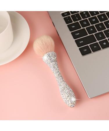 AsAlways Shiny Rhinestone Portable Makeup Brush Bling Crystal Professional Face Cosmetics Blending Liquid Foundation Powder Concealer Beauty Tool(Silver) - Buy Online on GoSupps.com