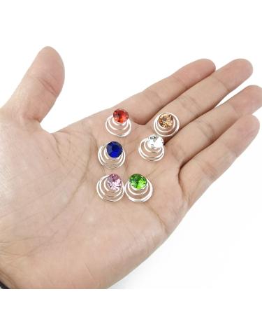 NSBELL 60PCS Rhinestone Crystal Twisters Set - Silver Spiral Hair Pins for Wedding, Bridal, Prom, Party - Multi-color Rhinestones - Buy Online on GoSupps.com