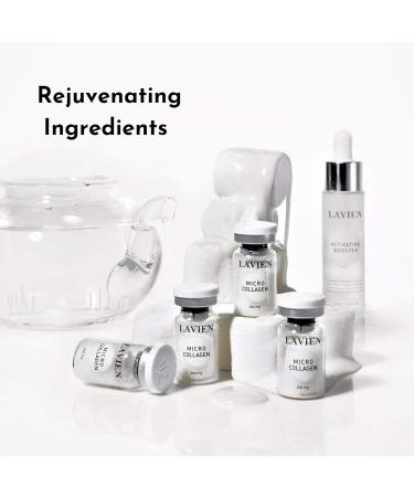 Lavien Collagen Professional Program - Skincare Set Micro Collagen and Activating Booster - Ceramide Elastin and Hyaluronic Acid Suitable for Oily Skin - 30 ml Booster Bottle 4-200 mg - Buy Online on GoSupps.com
