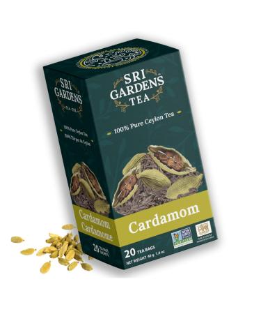 Sri Gardens Cardamom Black Tea 20 Tea Sachets 40g