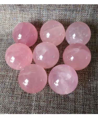 2 pcs Love Stone Natural Pink Rose Quartz Crystal Reiki Gemstone Rose Crystal Sphere as Gift Chakra Reiki Balancing - Buy Online on GoSupps.com