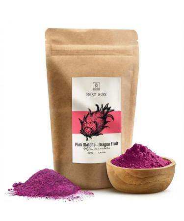 Mary Rose Pink Matcha 100g Poudre de fruit du dragon poudre de fruit du dragon 100% naturelle 100 g (Lot de 1)