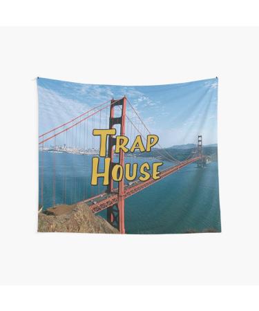 CuYatry Full House Trap House Boutique Tapestry Wall Hanging Tapestry Vintage Tapestry Wall Tapestry Micro Fiber Peach Home Decor 59.1X51.2 in