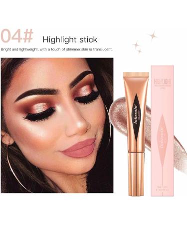 Liquid Stick | Creamy Multi-Stick Liquid & Highlighter Makeup Contouring Makeup Highlighter & Color for Face & Body Littryee High Gloss Liquid 04# - Buy Online on GoSupps.com