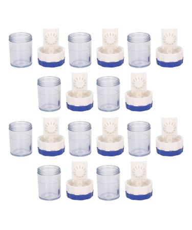 Contact lens cleaning container rotation of professional manual contact lens cleaner ABS ergonomic 10 pieces for home for men (blue)