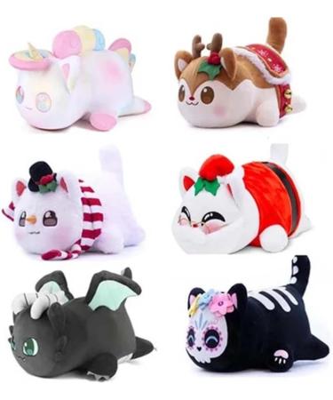 25cm Cute Aphmau Meows Cat Plush Toy Soft Meemeow Stuffed Donut Cat Plushes French Fry Cheeseburger Food Plush Doll Gifts (Dragon) - Buy Online on GoSupps.com