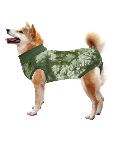 Lianzimau Dogebody after op castration male body for dogs after op body dog bitch dog-dividers wound protection suits for dogs surge suit pet shirts s tie-dye green