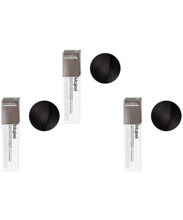L'Oréal Professionnel Majirel Ammonia Hair Color No. 5.12 Iridescent Ash Light Brown, Pack of 3 (3 x 50ml)