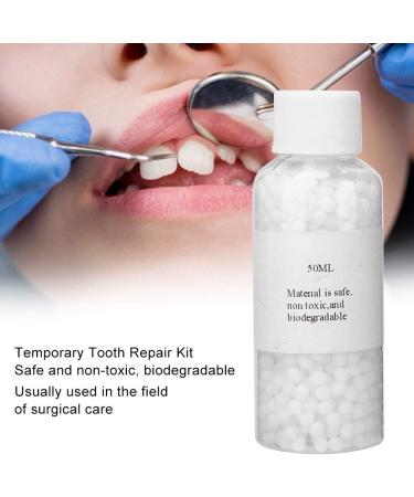 Temporary Tooth Repair Kit - Dental Filling Material & Thermal Adhesive Beads for Missing/Broken Teeth (50ML) - Degradable Solution for Easy Tooth Restoration - Buy Online on GoSupps.com