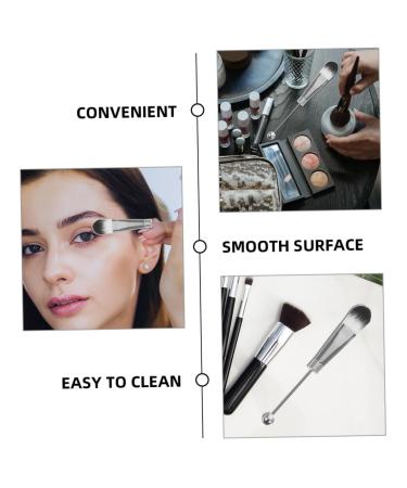 Buy 2 Sets of Metal Handle Makeup Brushes for Women | Eye Shadow Brow & Loose Powder Brush Perfect for Flawless Eye Makeup & Blush Application | High-Quality Artificial Fiber - Buy Online on GoSupps.com