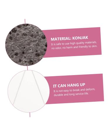 Buy Hemoton Konjac Face Wash Puff - Exfoliating Sponge | Black Makeup Remover Pad | International Shipping Available - Buy Online on GoSupps.com
