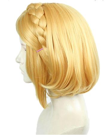Buy Zelda Breath of the Wild Princess Zelda Short Blonde Wig - Heat Resistant Hair + Wig Cap | International Shipping Available - Buy Online on GoSupps.com
