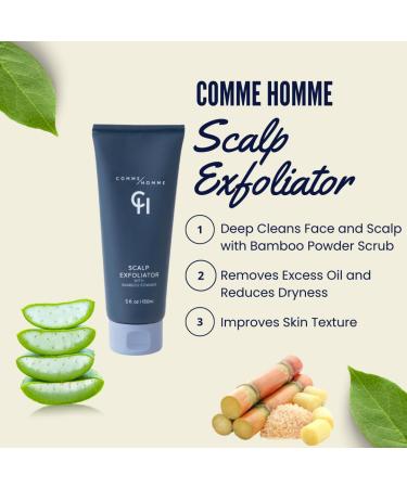 Comme Homme Scalp Exfoliator for Bald Men - Deep Clean Improve Skin Texture & Pre-Shave Care - 5 Fl Oz - Buy Online on GoSupps.com