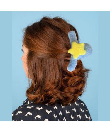 Limtula Large SharkClip Hair Claw for Women Banana Barrette Jaw Clip Plush Star Hair Clip Teens Girl Hair Shaping Accessories Blue Star Powder Gra - Buy Online on GoSupps.com