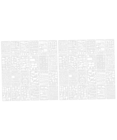 Lurrose Hollow Painting Template 48 Pcs Painting Template Kids Drawing Templates Hollow Lace Ruler Child Drawing Template